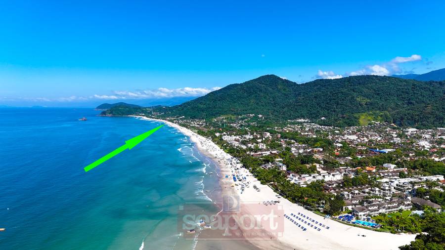 Posição  do condomínio na Praia de Juquehy 