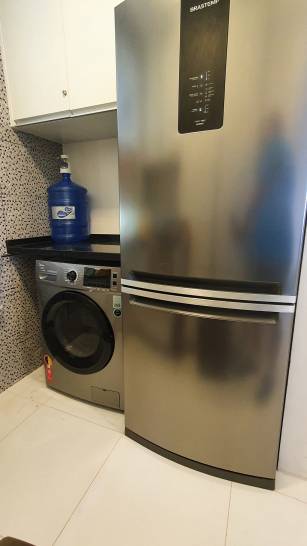 Geladeira 465Litros, lavadora e secadora, refil água mineral 20 litos