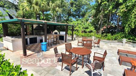 Espaço gourmet com solárioe vista para o mar