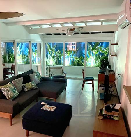 Sala de estar jardim noite 