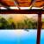 Piscina Bordas Infinitas e um maravilhoso por de sol